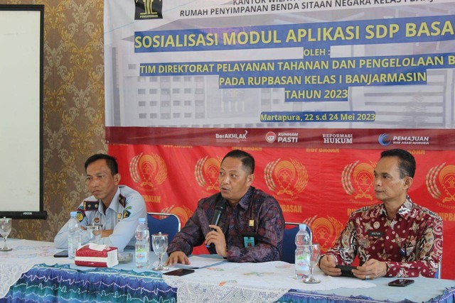 Sosialisasi SDP Basan Baran, Rupbasan Banjarmasin Sambut Tim dari Ditjenpas