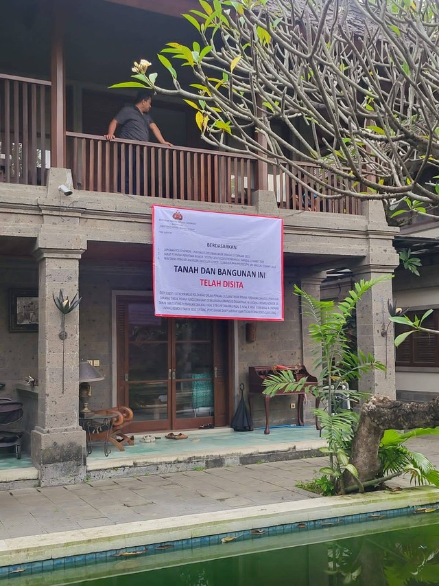 Vila senilai Rp 60 miliar di Bali disita Polda Riau. Foto: Polda Riau