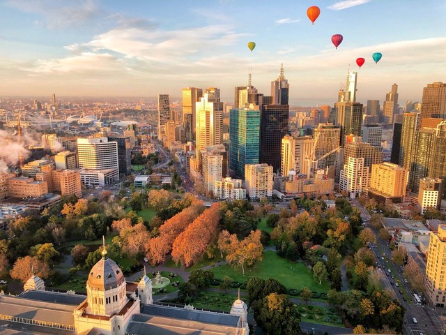 Pemandangan kota Melbourne dari atas. Foto: dok. Visit Victoria