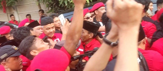 Capres PDIP Ganjar Pranowo di Banten Sabtu (27/5).  Foto: Dok. Istimewa