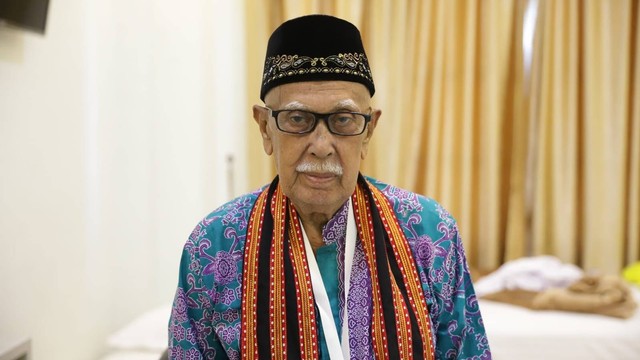 Muhammad Taher Abdussalam, jemaah haji Aceh tertua asal Gayo Lues. Foto: Dok. Kemenag Aceh