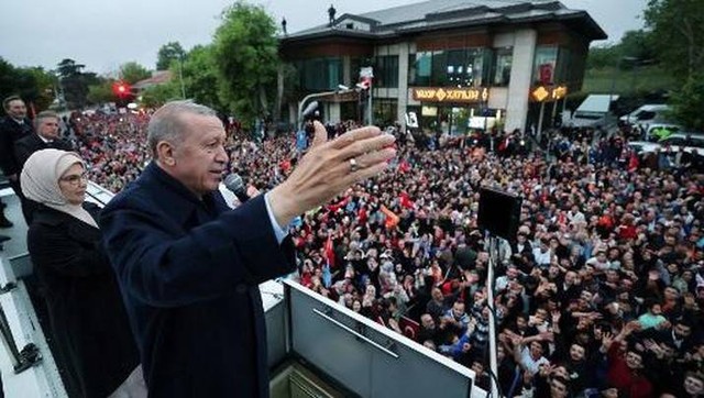Presiden Erdogan memberi pidato kemenangan