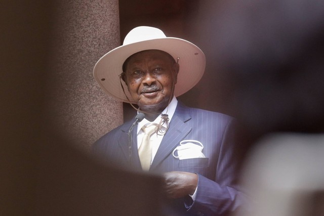 Presiden Uganda Yoweri Museveni. Foto: Guillem Sartorio/AFP