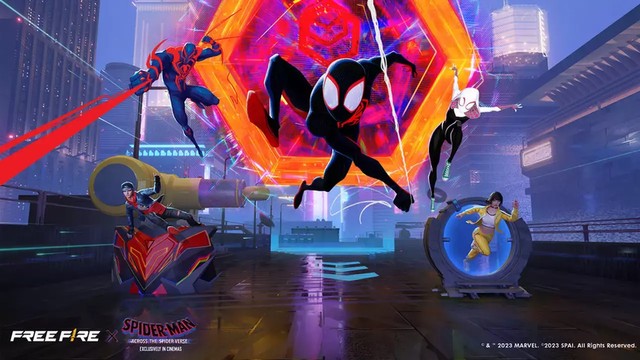 Spider-Man: Across the Spider-Verse di Free Fire 