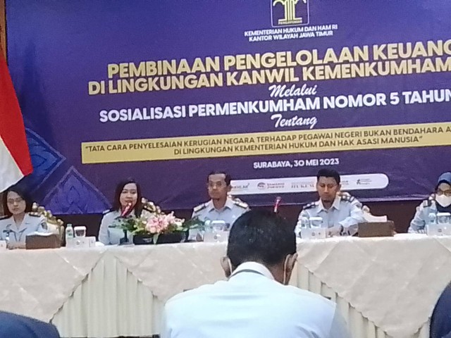 Rupbasan Mojokerto Hadiri Sosialisasi Kerugian Negara Untuk PNS Non-Bendahara (Foto:HumasRupMoker)