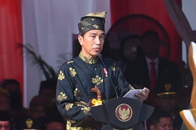 Presiden Jokowi hadir pada Upacara Hari Lahir Pancasila di Lapangan Monas, Jakarta, Kamis (1/6/2023). Foto: Kris/Biro Pers Sekretariat Presiden