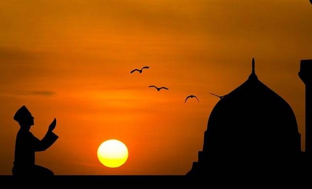 Ilustrasi muslim (sumber: https://pixabay.com/photos/islamic-prayer-dusk-sun-man-bird-3710002/)