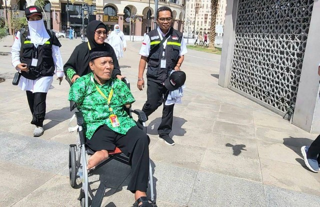 Agus Yusuf, saat melaksanakan ibadah haji 2023 di Arab Saudi.  Foto: MCH 2023