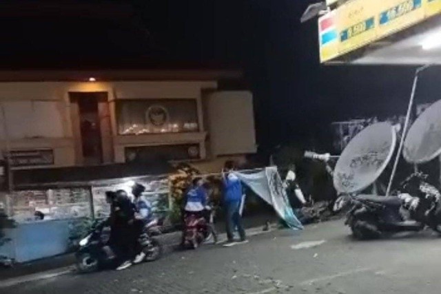 Geng motor rusak motor warga di Cianjur. Foto: Dok. Istimewa