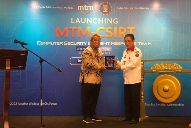 Peluncuran Computer Security Incident Response Team (CSIRT) pada Rabu, 31 Mei 2023, di Gedung ITS Tower Jakarta Selatan.  Foto: Dok. Istimewa