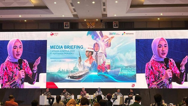 Media briefing Kinerja Pertamina Tahun 2022, Selasa (6/6/2023). Foto: Fariza Rizky Ananda/kumparan