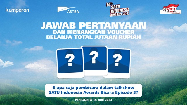 kuis kumparan menebak narasumber di episode 3 podcast  SATU Indonesia Awards Bicara. Dok. kumparan. 