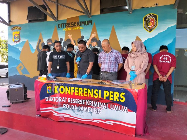 Polda Lampung Tetapkan 3 dari 9 Anggota Geng Motor yang Diamankan Jadi Tersangka