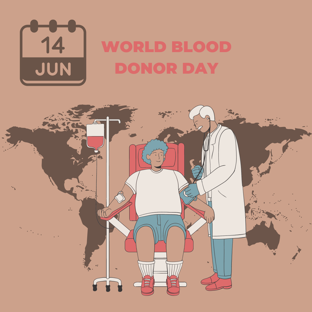 Ilustrasi hari donor darah sedunia. gambar: ilustrasi penulis
