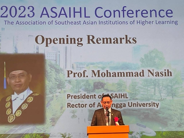 Rektor Universitas Airlangga (Unair) Prof Dr Mohammad Nasih yang juga merupakan Presiden ASAIHL (The Association of Southeast Asian Institution of Higher Learning).