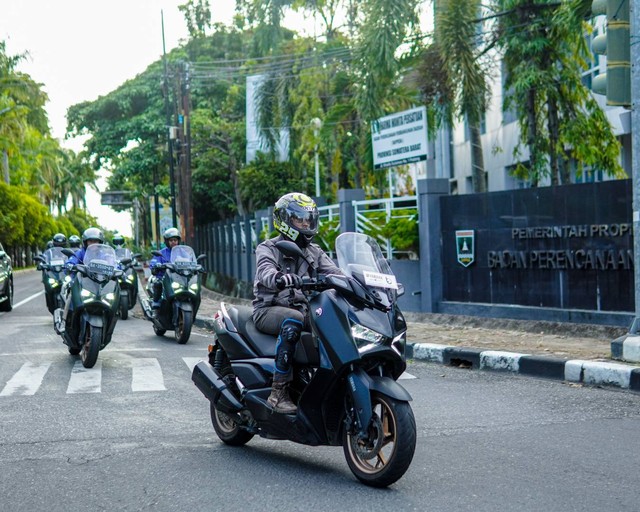 Media test ride Yamaha XMAX di Padang, Sumatera Barat (7-9/6/2023). Foto: Yamaha