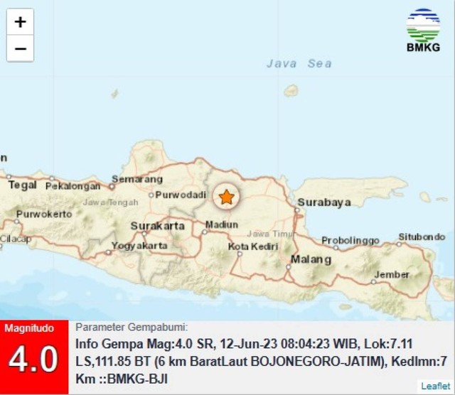 Gempa Bojonegoro, BPBD Imbau Warga Waspada Potensi Guncangan Susulan