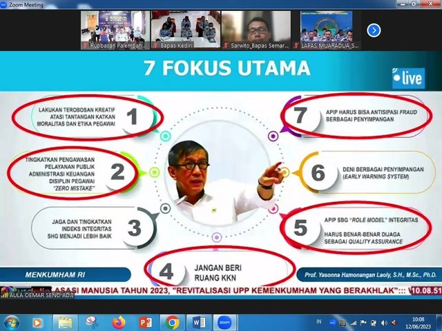 Hasil tangkap layar materi penguatan pemberantasan Pungli