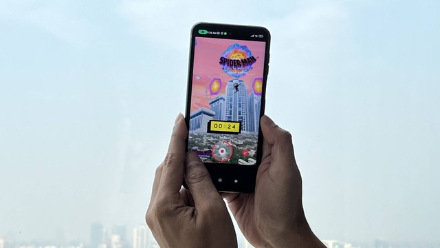 Ilustrasi filter TikTok MandiriXSpiderverseID. Foto: Dok. Bank Mandiri