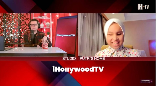 Wawancara Putri dengan iHollywoodTV. Sumber: Youtube/iHollywoodTV