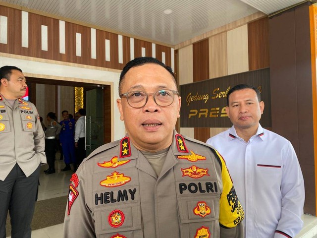 Kapolda Lampung, Irjen Pol Helmy Santika saat ditemui di GSG Presisi Polda Lampung. | Foto: Sinta Yuliana/Lampung Geh