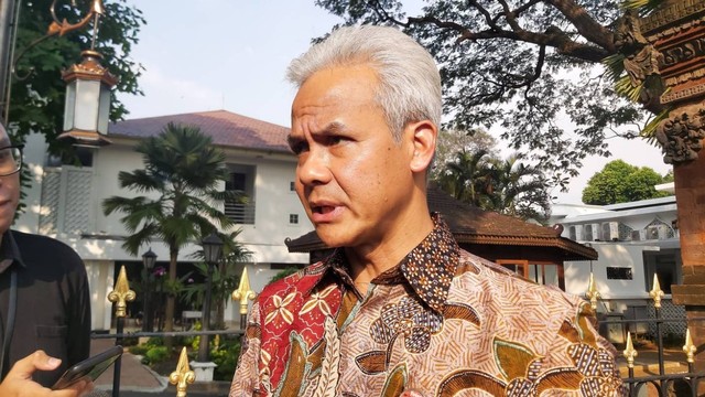 Ganjar Pranowo di Kompleks Istana Kepresidenan. Foto: Nadia Riso/kumparan