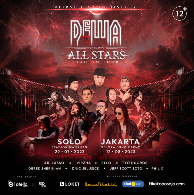 Konser Dewa 19 feat. All Stars Stadium Tours. Foto: Istimewa