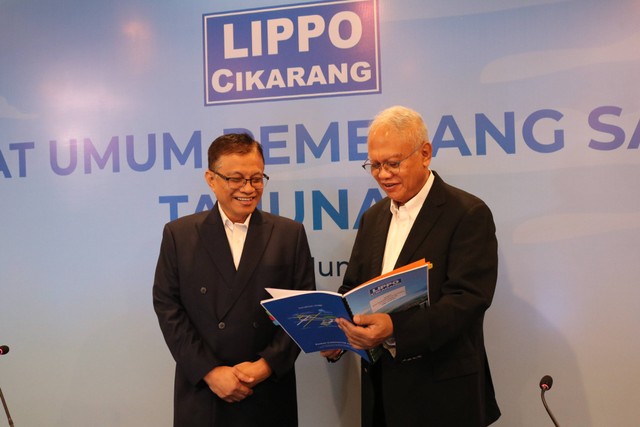 Presiden Komisaris PT Lippo Cikarang Tbk (LPCK), Didik J. Rachbini (Kiri) dan Presiden Direktur LPCK, Ketut Budi Wijaya. FOto: Dok. Lippo CIkarang