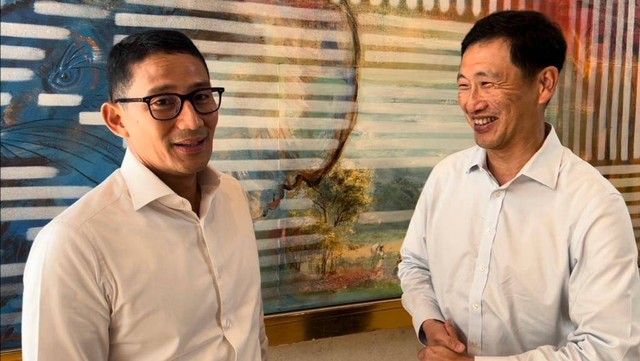 Menparekraf Sandiaga Uno bertemu Menkes Singapura Ong Ye Kung. Dok: Kemenparekraf