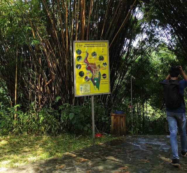 Denah Kawasan Wisata Bhumi Bambu Baturraden dekat pintu masuk (9/6/2023). Sumber Dokumentasi Pribadi