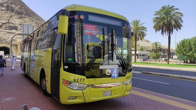 Bus selawat untuk jemaah haji Indonesia. Foto: Ahmad Romadoni/kumparan