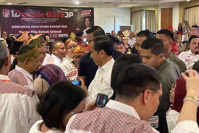 Presiden Jokowi hadiri 1 Dekade Bara JP di Hotel Salak, Bogor. Foto: Dok. Istimewa