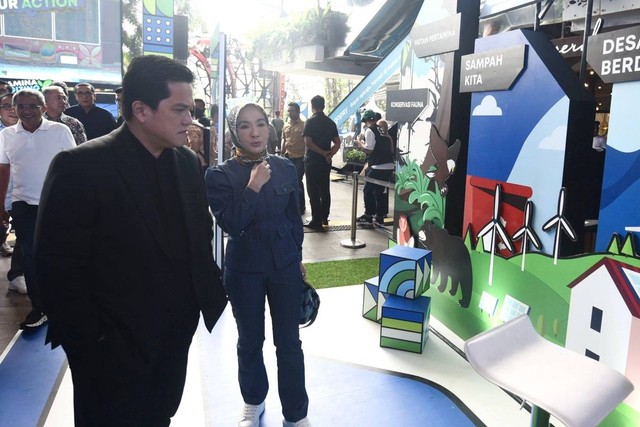 Menteri BUMN Erick Thohir saat datang di Pertamina Energizing. Foto: Pertamina