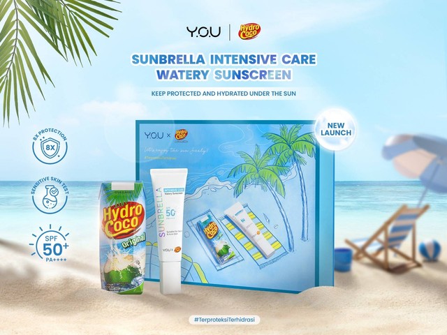 Sunbrella Intensive Care Watery Suncreen diperkaya dengan SPF 50+ PA++++. Foto: dok. YOU Beauty