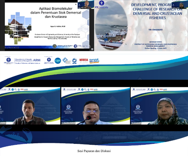 Departemen MSP IPB Gelar Webinar Pengelolaan Perikanan Demersal dan Rajungan