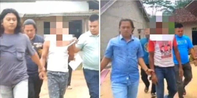 Dua ayah tiri yang setubuhi anaknya berhasil ditangkap. | Foto: Dok Polres Lampung Tengah