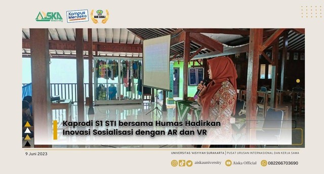 Kaprodi S1 STI, Ibu Aisyah Mutia Dawis, M.Kom. memberikan sosialisasi prodi. (dok)