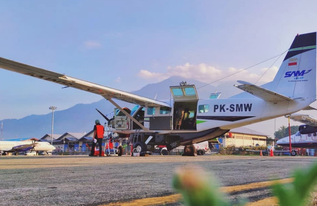 Pesawat PK-SMW milik SAM Air dilaporkan hilang kontak. Foto: IG/@samair.indonesia