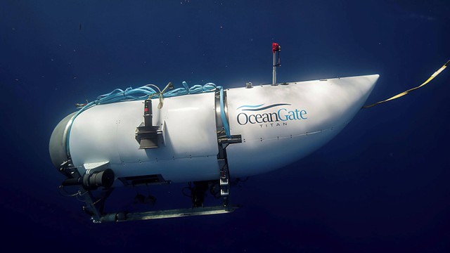 Kapal selam bernama Titan milik OceanGate Expeditions yang digunakan untuk mengunjungi lokasi reruntuhan Titanic. Foto: OceanGate Expeditions via AP