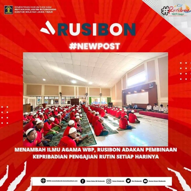 Menambah Ilmu Agama bagi WBP ,Rutan Situbondo Adakan Pengajian rutin 