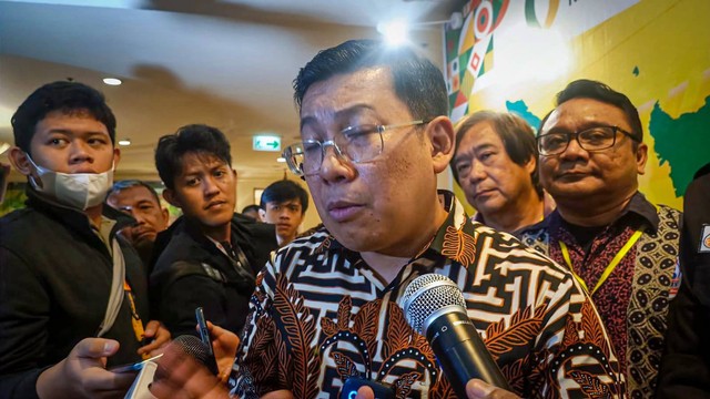 Kepala Badan Pangan Nasional (National Food Agency) atau NFA Arief Prasetyo Adi menjawab pertanyaan wartawan di Hotel Borobudur Jakarta, Senin (26/6/2023). Foto: Ghinaa Rahmatika/kumparan