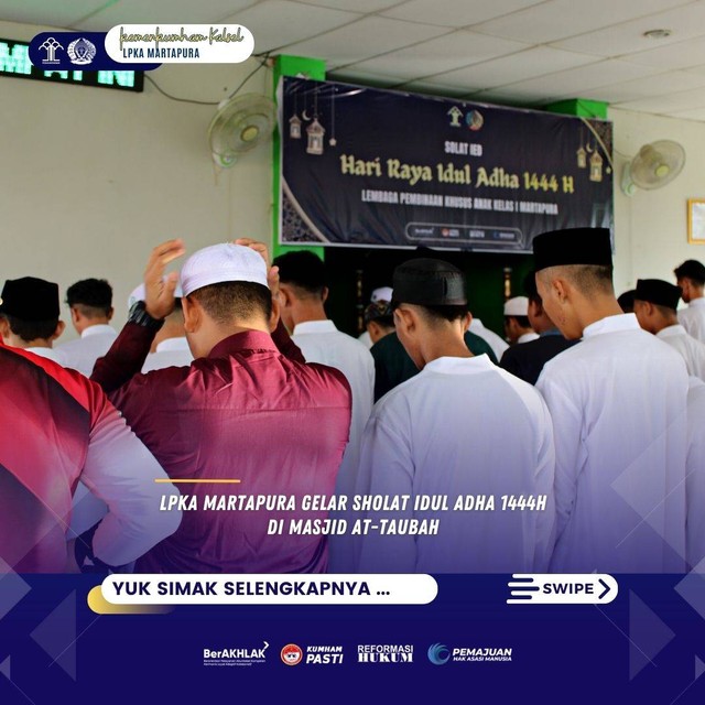 LPKA Martapura Gelar Sholat Idul Adha 1444H Di Masjid At Taubah Kumparan Com