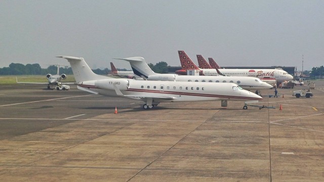 Pesawat-pesawat asing di Bandara Halim Perdanakusuma. Dok: Istimewa