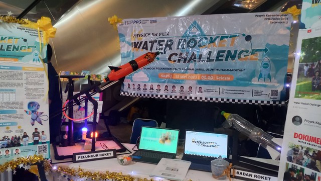 Water Rocket Challenge dalam Gelar Karya Kepemimpinan PPG Universitas Ahmad Dahlan (UAD) (Foto: Novita)