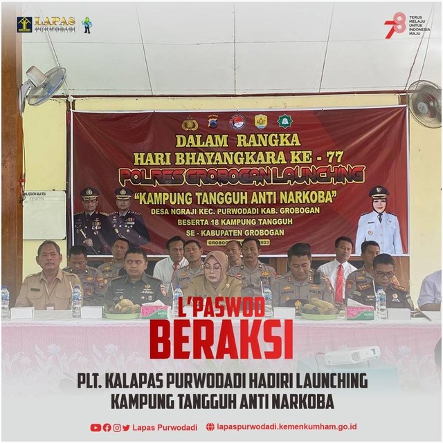 Plt. Kalapas Purwodadi Hadiri Launching Kampung Tangguh Anti Narkoba ...