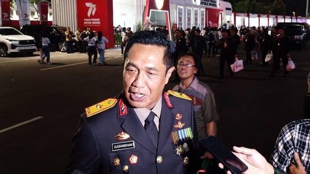 Dirtipidum Bareskrim Polri Brigjen Pol Djuhandani Rahardjo Puro di HUT ke-77 Bhayangkara, Sabtu (1/7/2023). Foto: Thomas Bosco/kumparan
