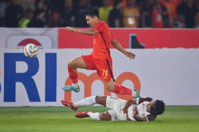 Pertandingan Persija Jakarta vs PSM Makassar di Liga 1 2023. Foto: Aditya Pradana Putra/ANTARA FOTO