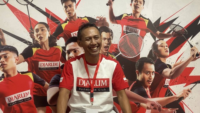 Legenda bulu tangkis Indonesia, Sigit Budiarto, di Audisi Umum PB Djarum 2023. Foto: Ane/kumparan