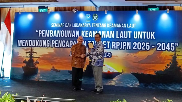 Seminar Indonesia Ocean Justice Initiative (IOJI) tentang Kemanan Laut yang dilangsungkan di Hotel Borobudur, Jakarta, Rabu (5/7/2023). Foto: Hedi/kumparan