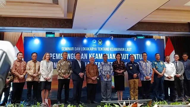 Seminar Indonesia Ocean Justice Initiative (IOJI) tentang Kemanan Laut yang dilangsungkan di Hotel Borobudur, Jakarta, Rabu (5/7/2023). Foto: Hedi/kumparan